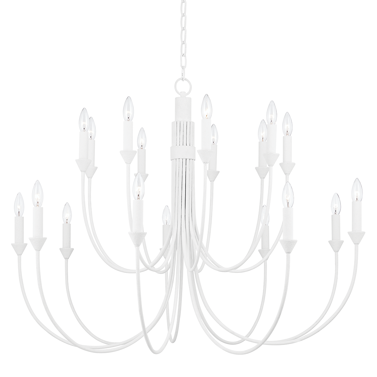 Cate Chandelier - 18-Light - Gesso White - Troy Lighting F1018-GSW