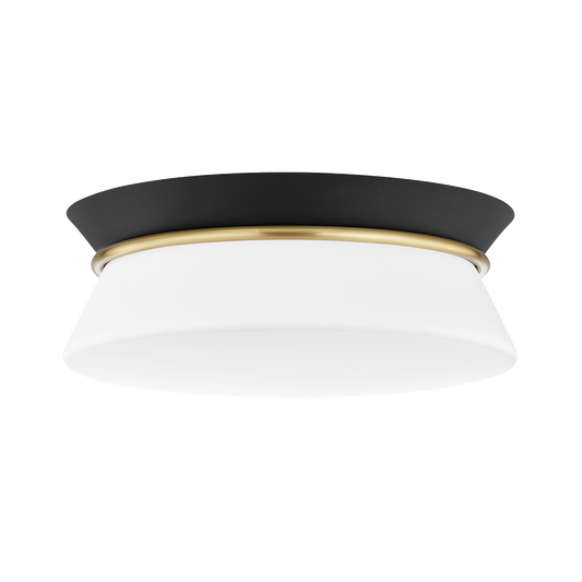 Cath Flush Mount - 2-Light - Aged Brass/Black - Mitzi H425502-AGB/BK