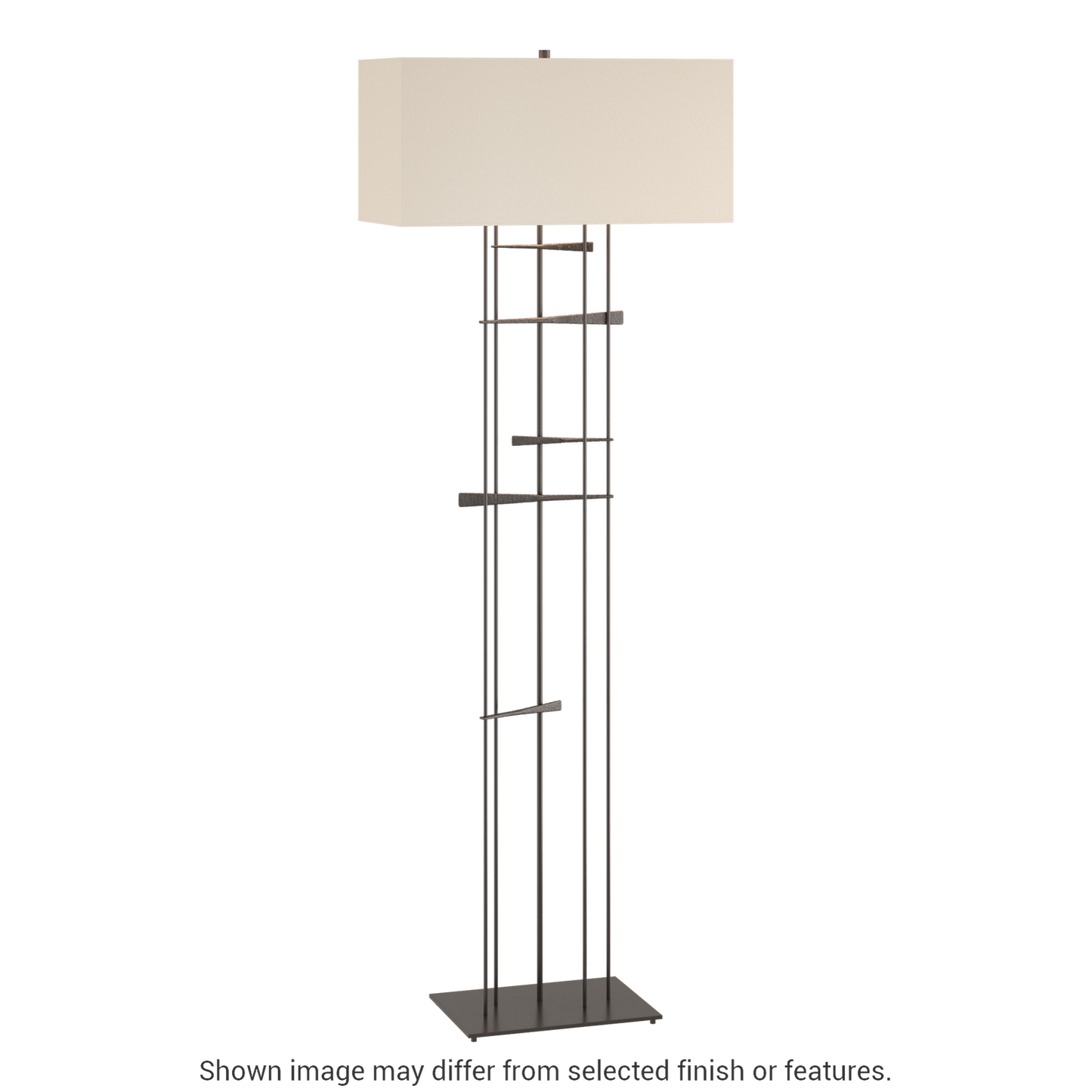Cavaletti Floor Lamp - Oil Rubbed Bronze - Flax Shade by Hubbardton Forge