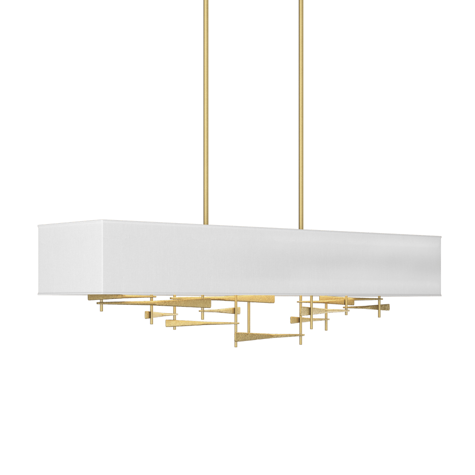 Cavaletti Pendant - Modern Brass - Natural Anna Shade by Hubbardton Forge