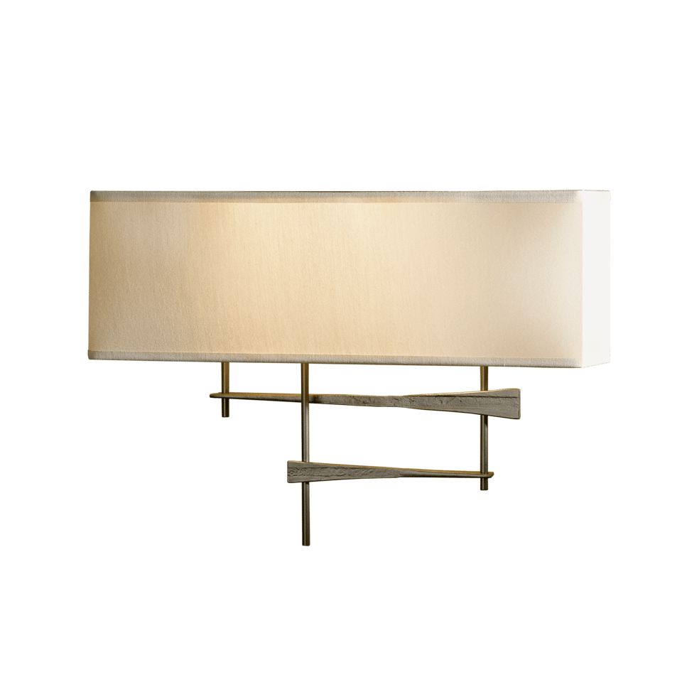 Cavaletti Sconce - Dark Smoke - Flax Shade by Hubbardton Forge
