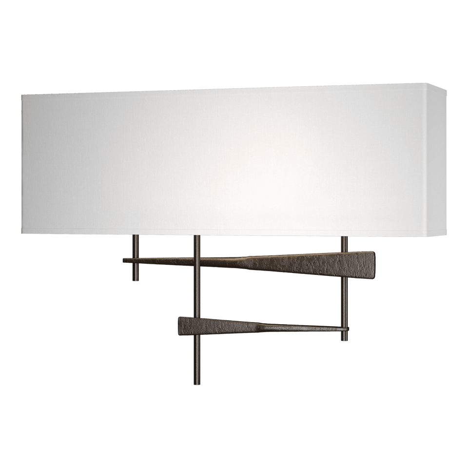 Cavaletti Sconce - Oil Rubbed Bronze - Natural Anna Shade by Hubbardton Forge