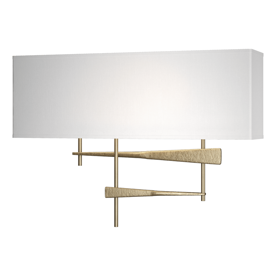 Cavaletti Sconce - Soft Gold - Natural Anna Shade by Hubbardton Forge