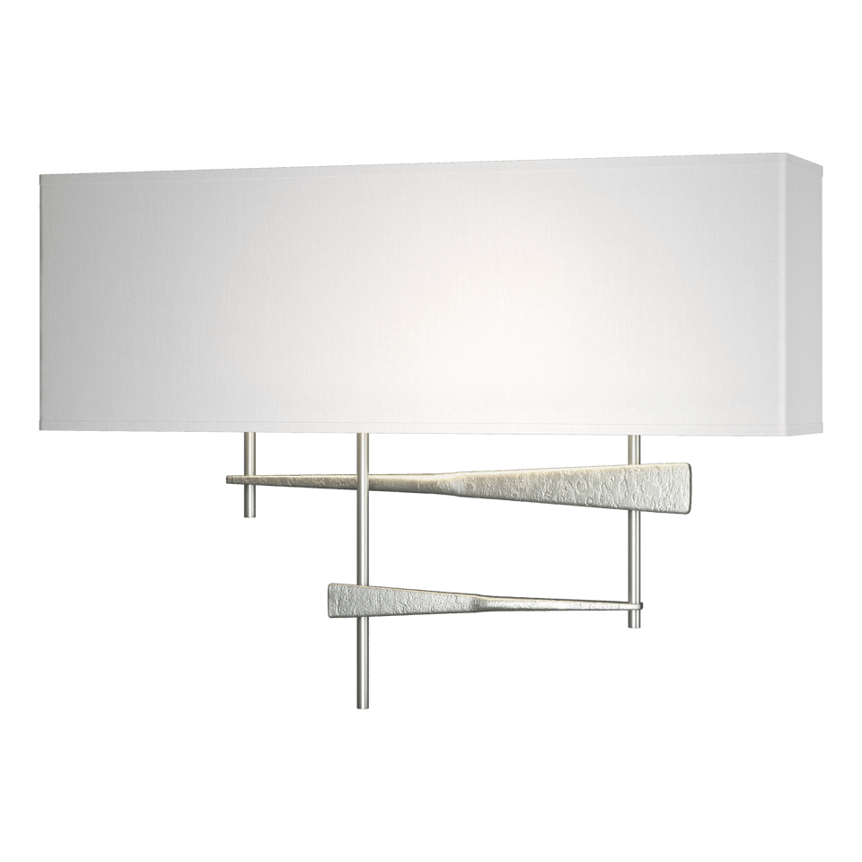 Cavaletti Sconce - Vintage Platinum - Natural Anna Shade by Hubbardton Forge