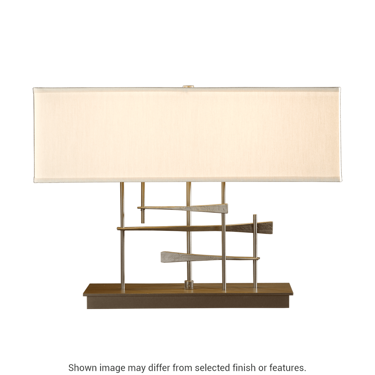 Cavaletti Table Lamp - White - Flax Shade by Hubbardton Forge