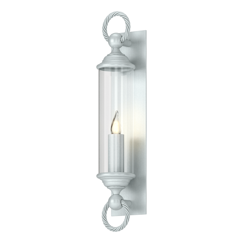 Cavo Large Outdoor Wall Sconce - Coastal Burnished Steel - Clear Glass by Hubbardton Forge