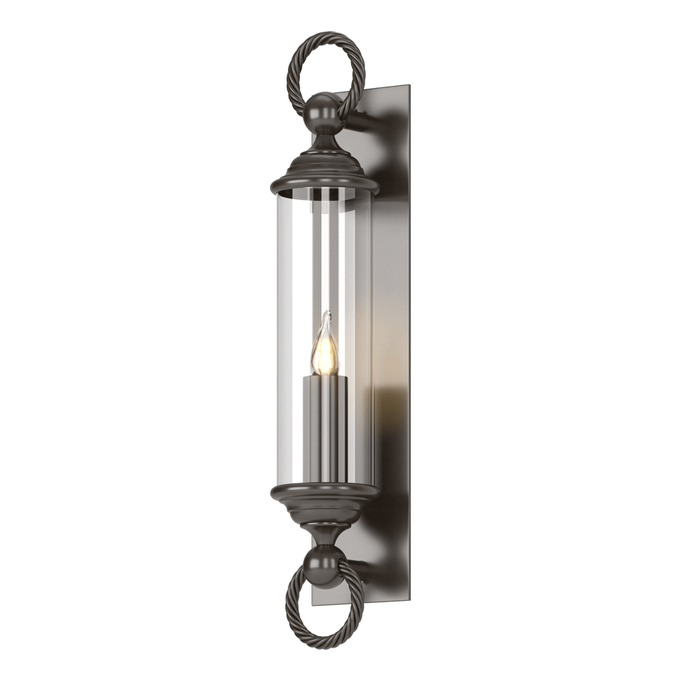 Cavo Large Outdoor Wall Sconce - Oil Rubbed Bronze - Clear Glass by Hubbardton Forge