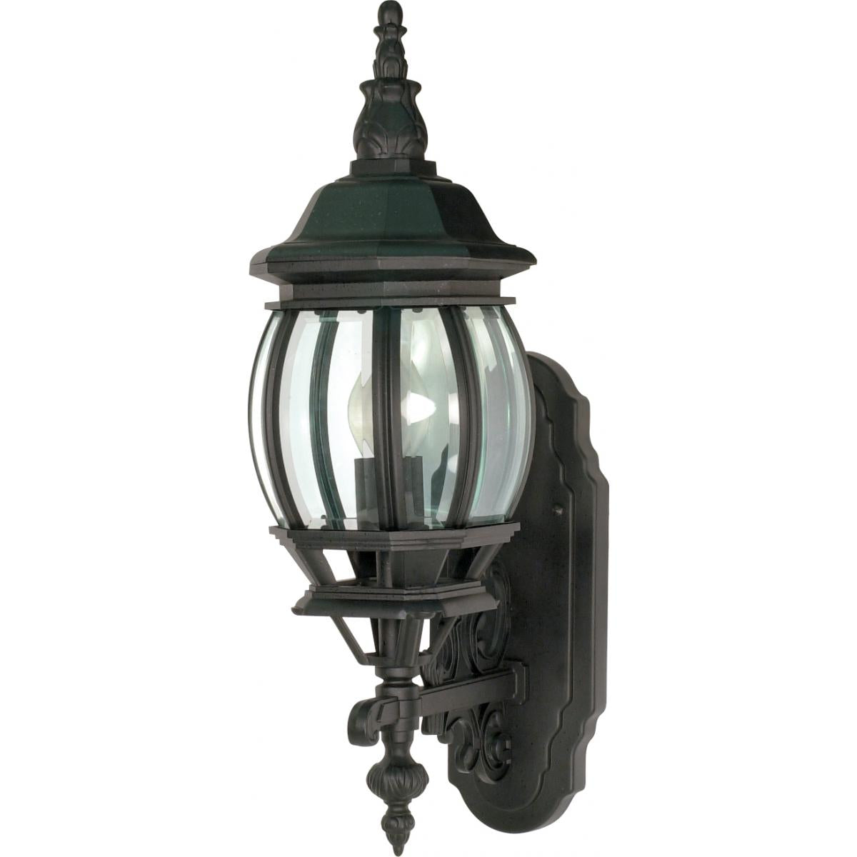 Central Park - 1 Light - 20 in. - Wall Lantern with Clear Beveled Glass - Color retail packaging - Satco 60-3469