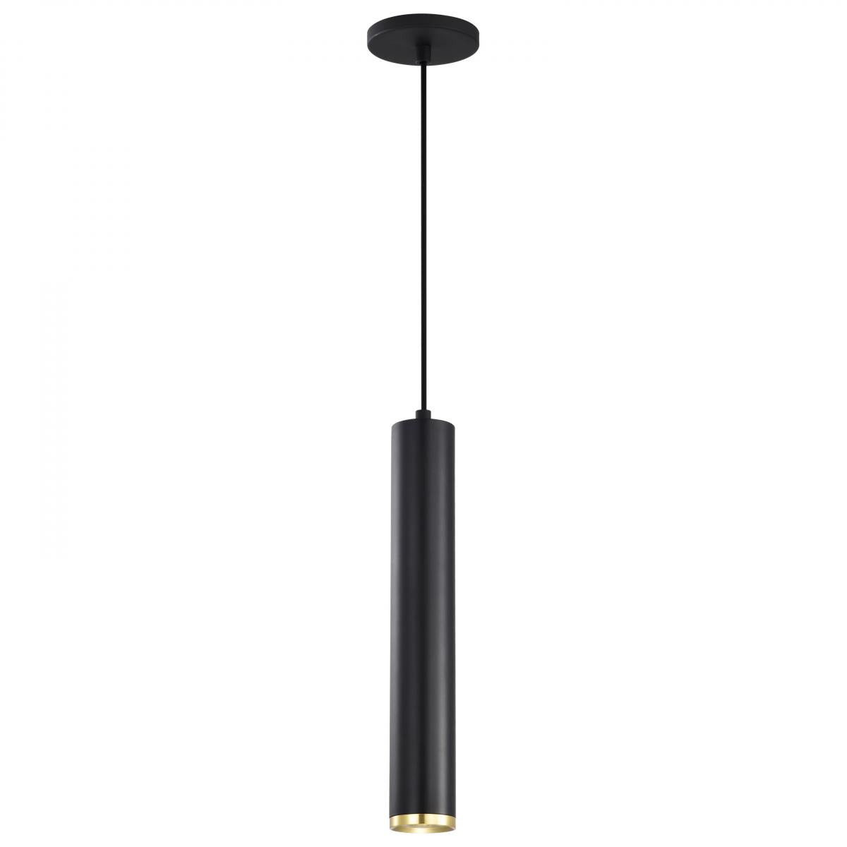 Century - 12 Watt - 16" - LED Pendant - Matte Black and Brushed Brass Finish - Satco 62-818