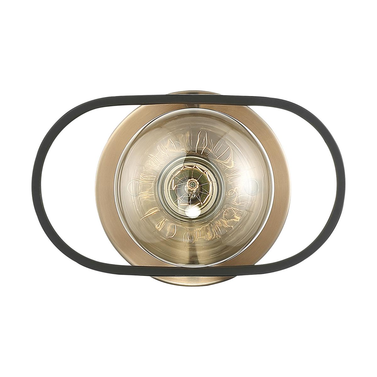 Chassis- 1 Light Wall Sconce - Copper Brushed Brass and Matte Black Finish - Satco 60-6651