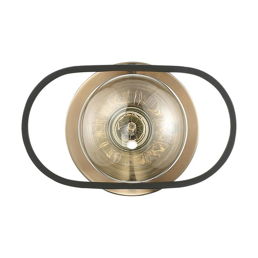 Chassis- 1 Light Wall Sconce - Copper Brushed Brass and Matte Black Finish - Satco 60-6651