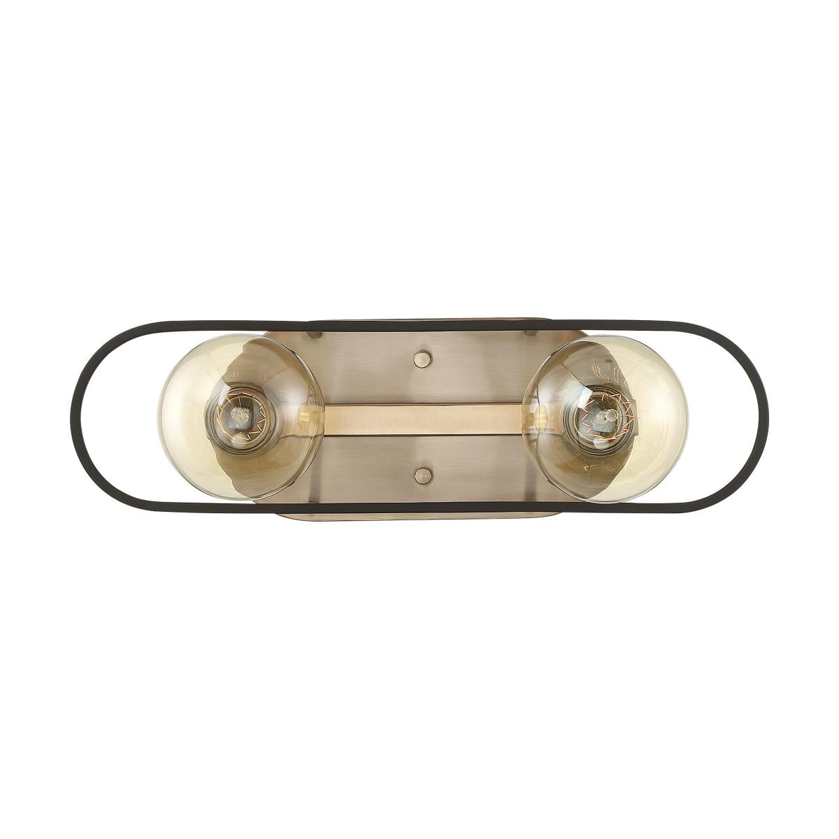 Chassis- 2 Light Vanity - Copper Brushed Brass and Matte Black Finish - Satco 60-6652