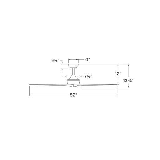 Chisel 52" Smart Fan - Matte Black - Driftwood Blades by Hinkley Lighting