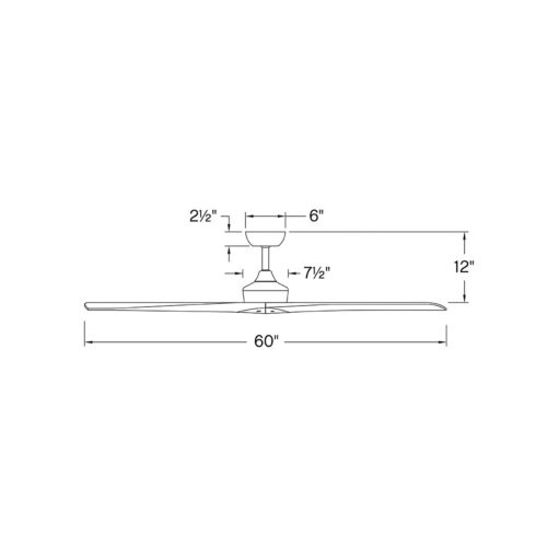 Chisel 60" Smart Fan - Matte White by Hinkley Lighting