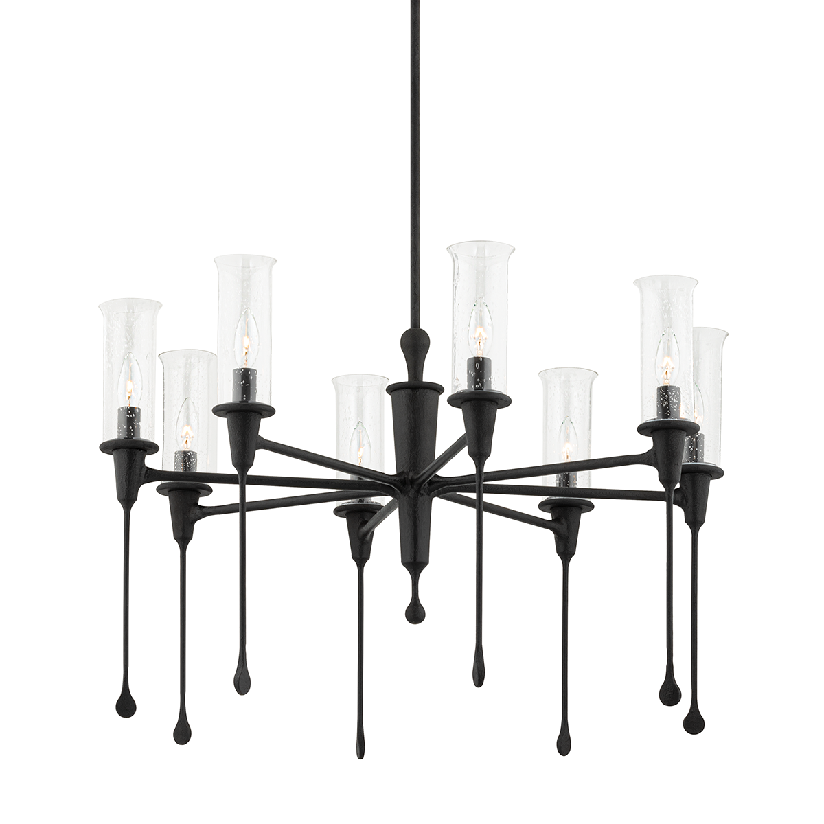Chisel Chandelier - 8-Light - Black Iron by Hudson Valley Lighting