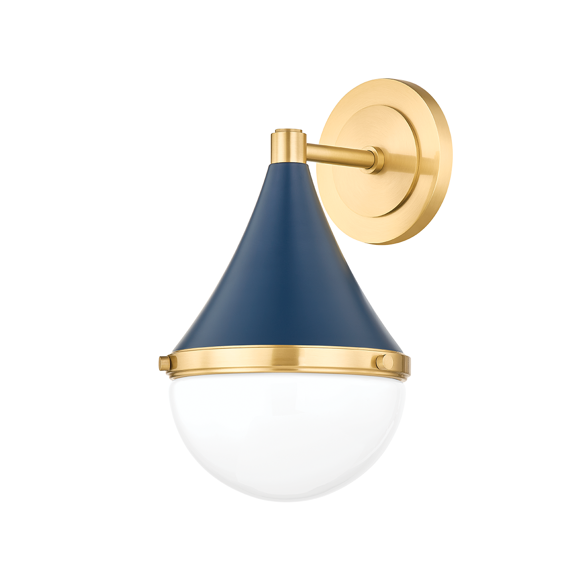 Ciara Wall Sconce - 1-Light - Aged Brass/Soft Navy - Mitzi H787101-AGB/SNY