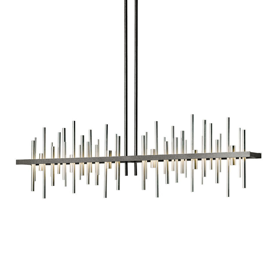 Cityscape Large LED Pendant - Natural Iron - Sterling Accent by Hubbardton Forge