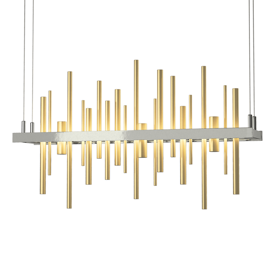 Cityscape LED Pendant - Sterling - Modern Brass Accent by Hubbardton Forge