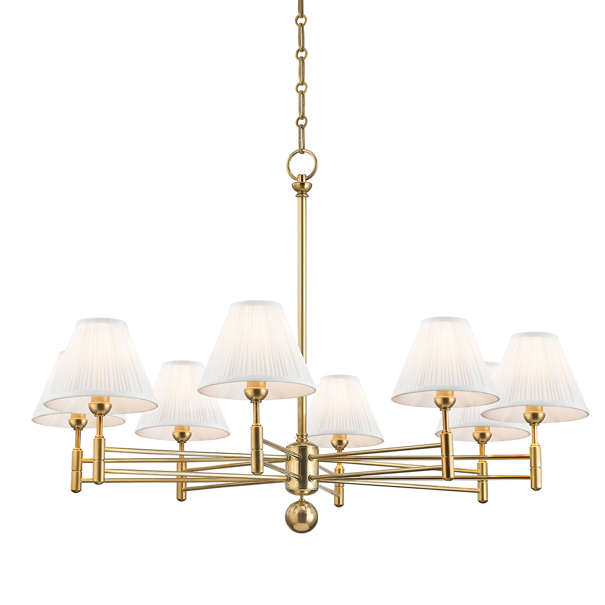 Classic No.1 Chandelier - Aged Brass by Hudson Valley Lighting
