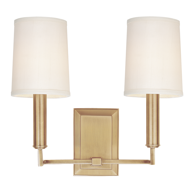 Clinton Wall Sconce - 2-Light - Aged Brass by Hudson Valley Lighting