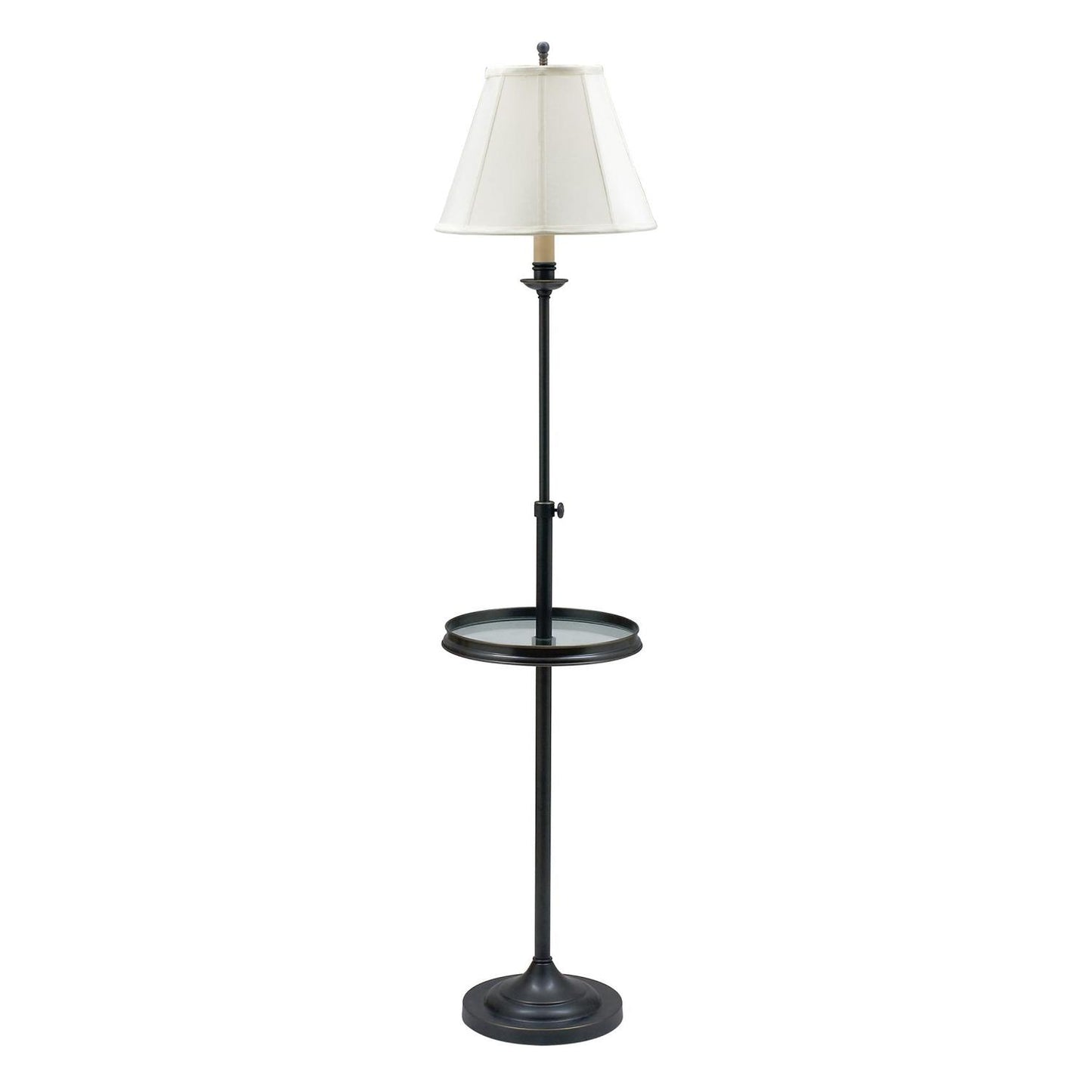 Club Adjustable Floor Lamp with Table - CL202-OB - Oil Rubbed Bronze by House of Troy