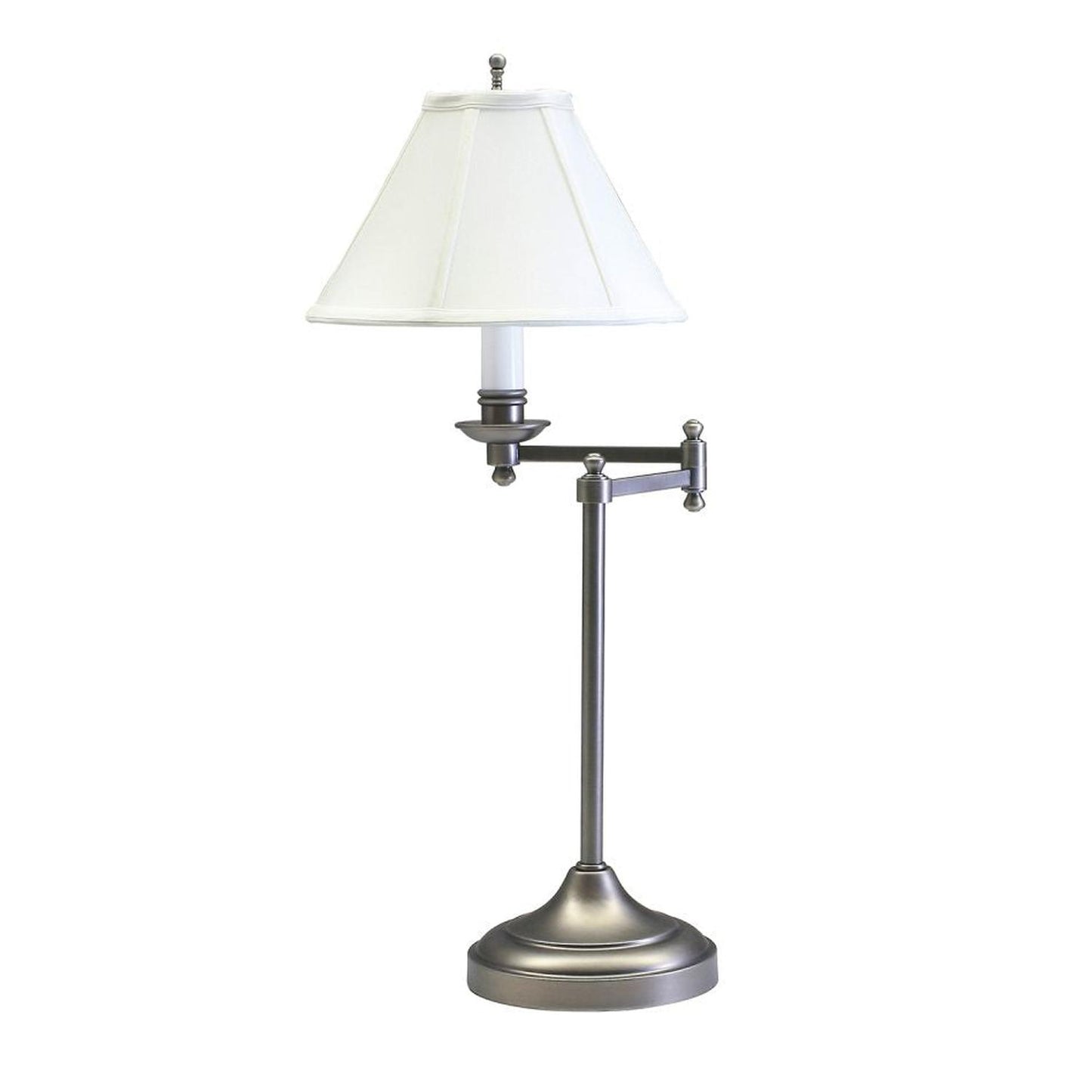 Club Swing Arm Table Lamp - CL251-AS - Antique Silver by House of Troy