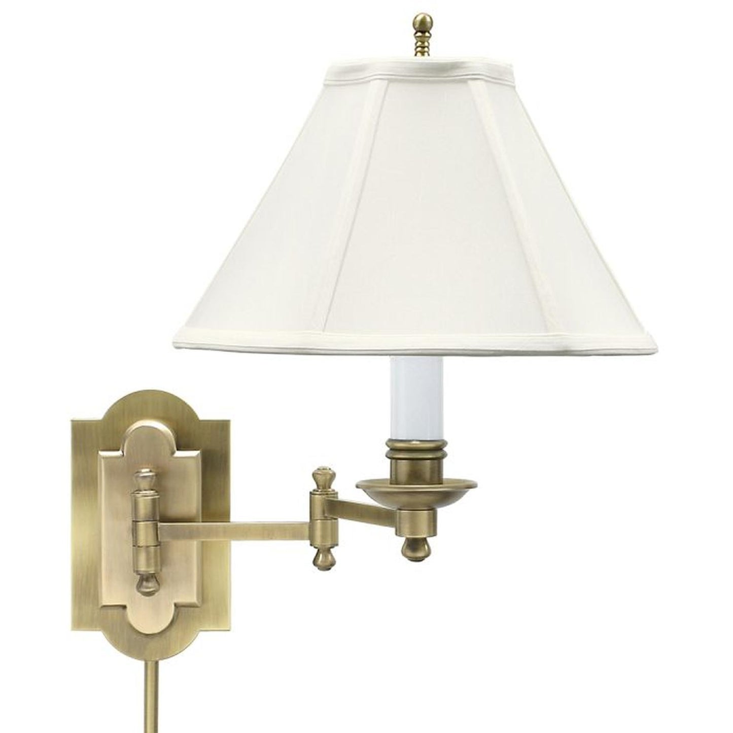 Club Wall Swing Arm Lamp - CL225-AB - Antique Brass by House of Troy