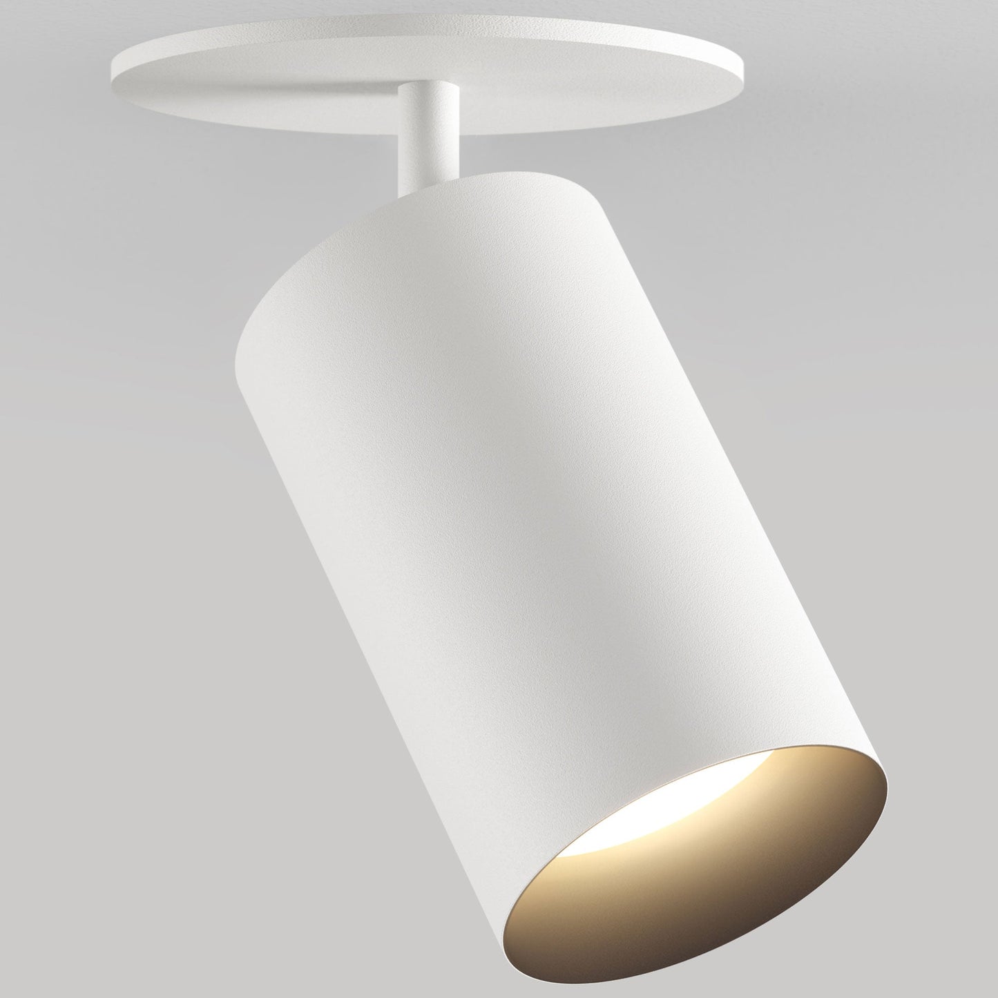 CM1 Monopoint Adjustable Spot Light - Remodel - White Powder Coat/Black Baffle - 40 Degrees - 3000K by Lucifer Lighting