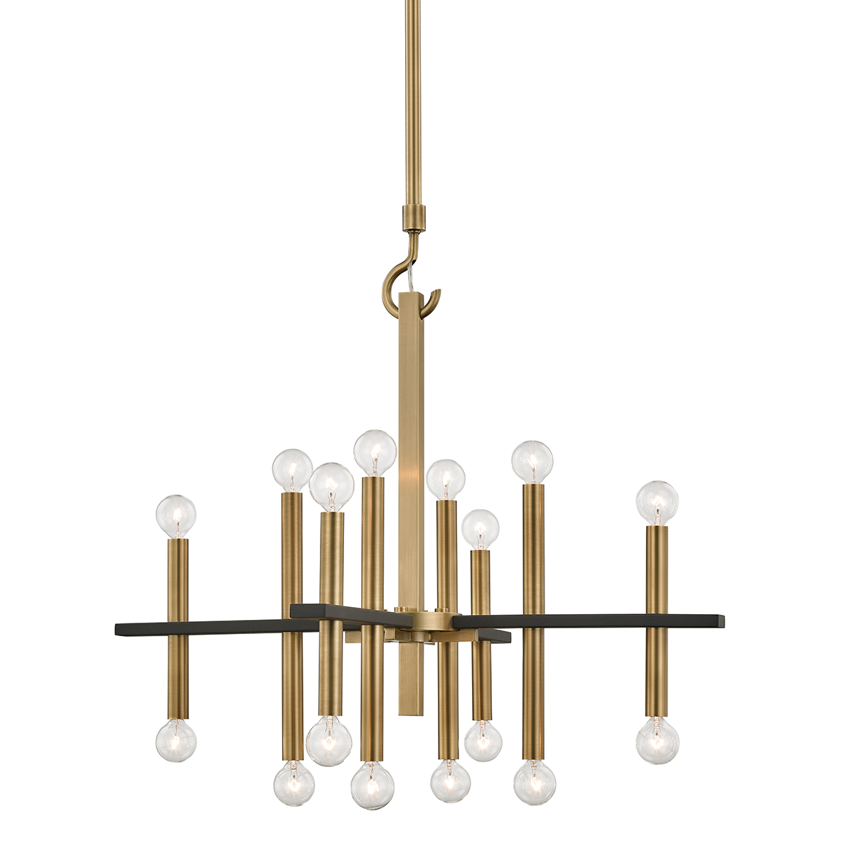 Colette Chandelier - 16-Light - Aged Brass/Black - Mitzi H296816-AGB/BK