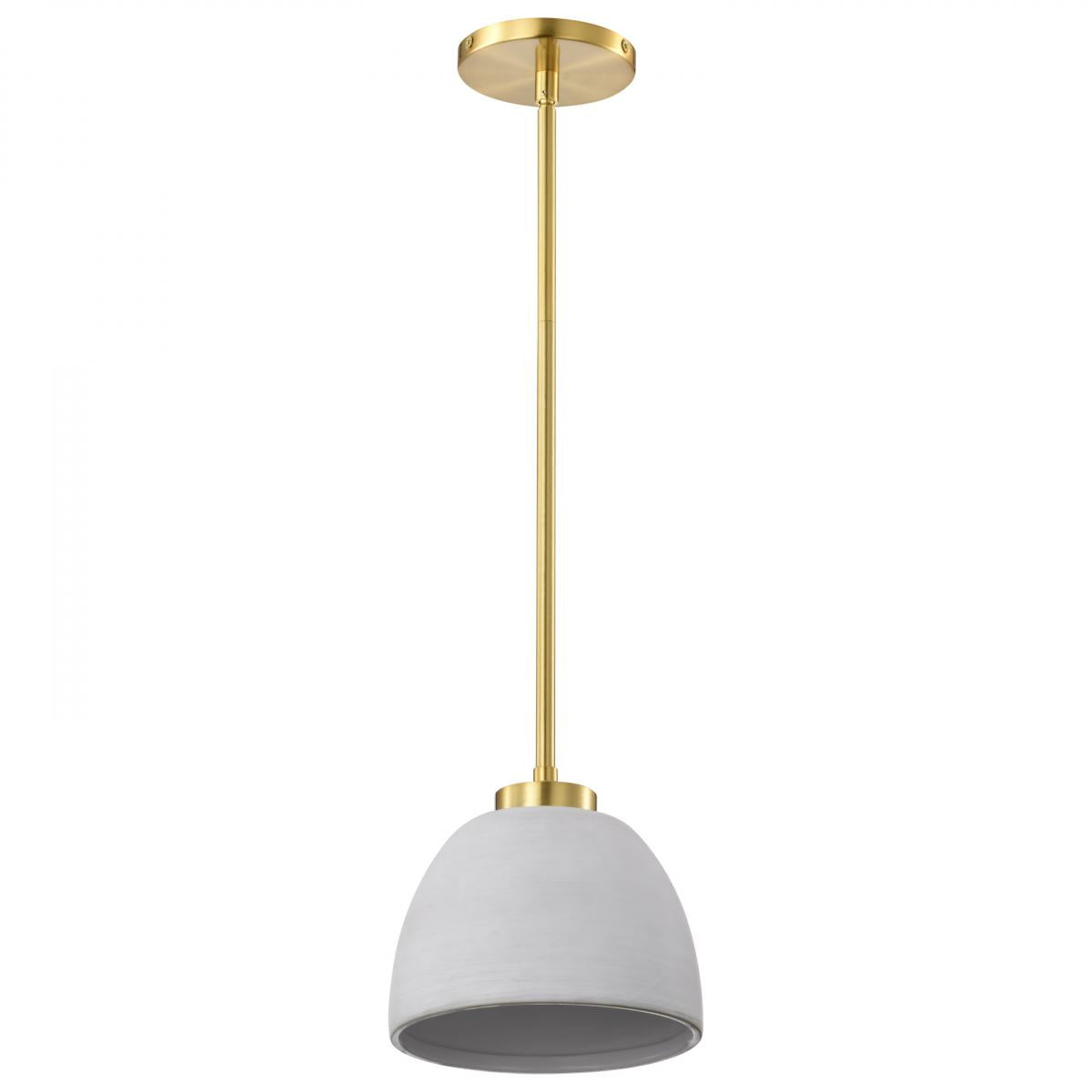 Collins - 8 Inch Mini Pendant - Ceramic with Gold Accents - Satco 60-8002