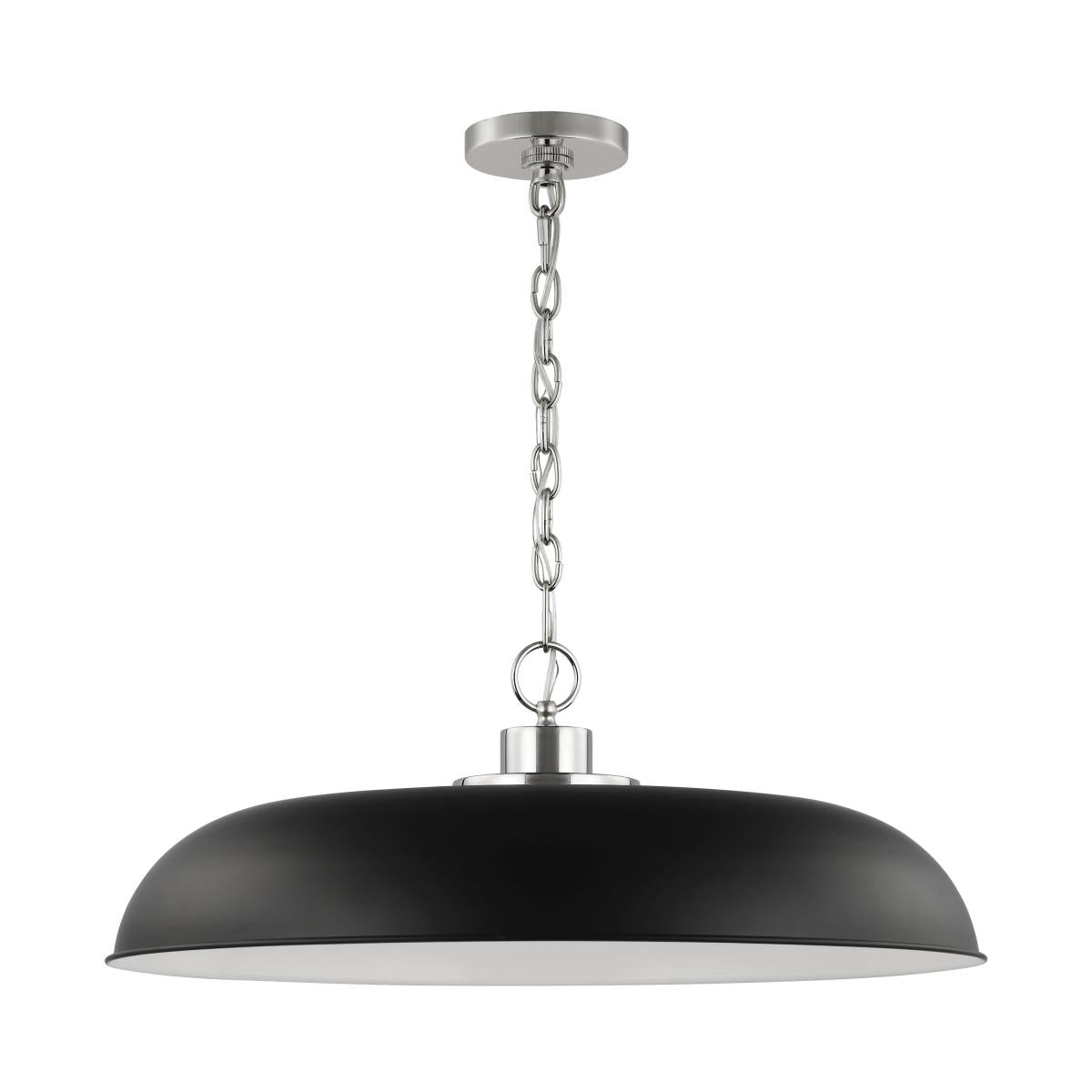 Colony - 1 Light - Large Pendant - Matte Black with Polished Nickel - Satco 60-7488
