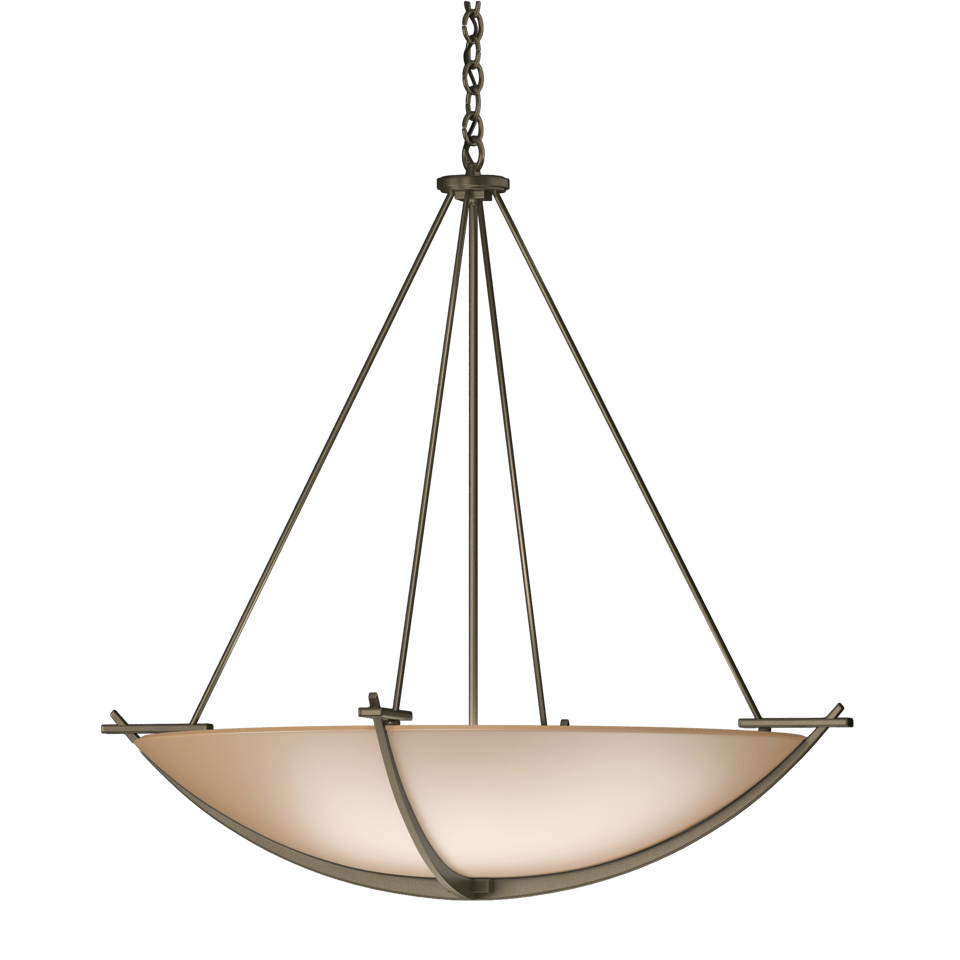 Compass Large Scale Pendant - Soft Gold - Sand Glass by Hubbardton Forge