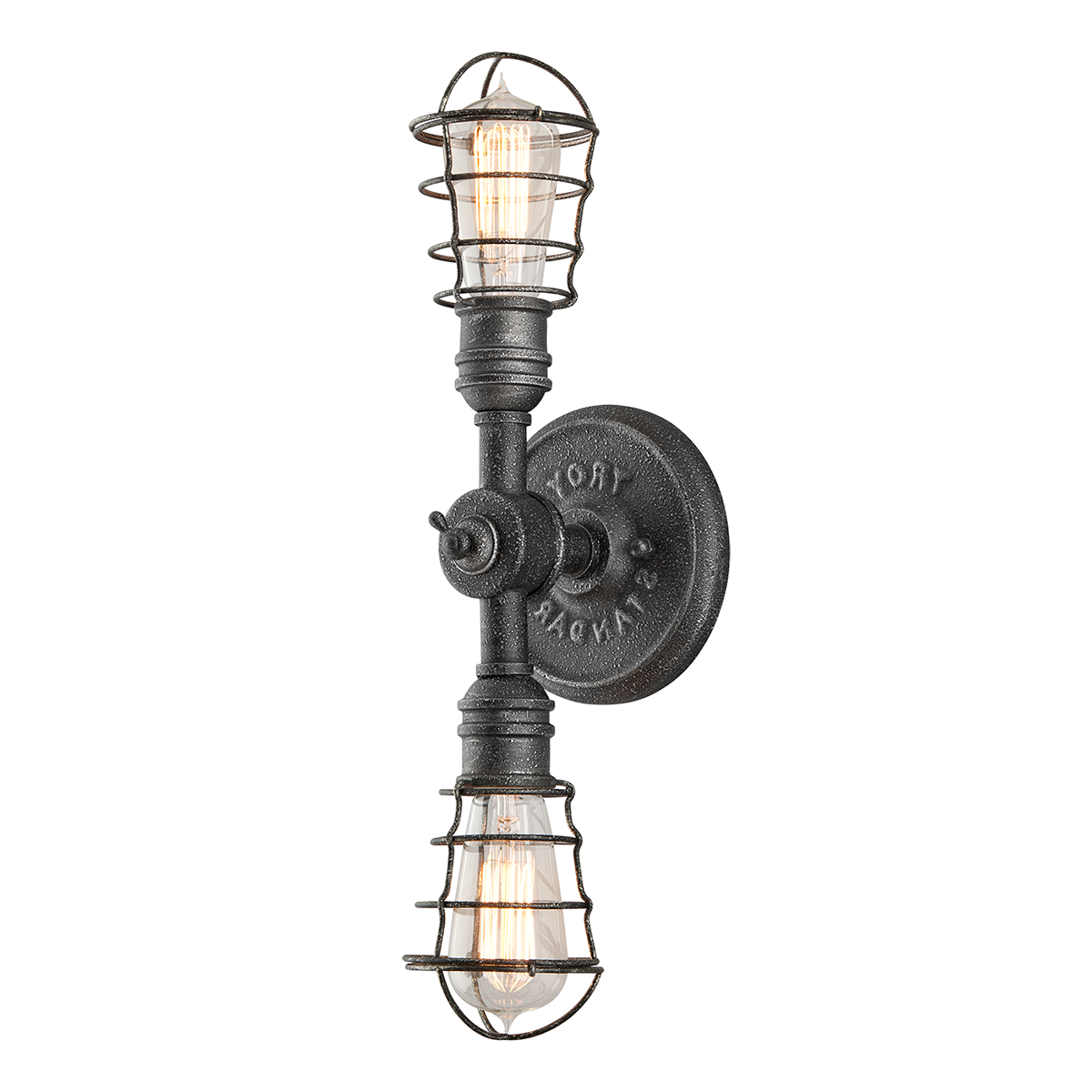 Conduit Wall Sconce - 2-Light - Aged Pewter - Troy Lighting B3812-APW