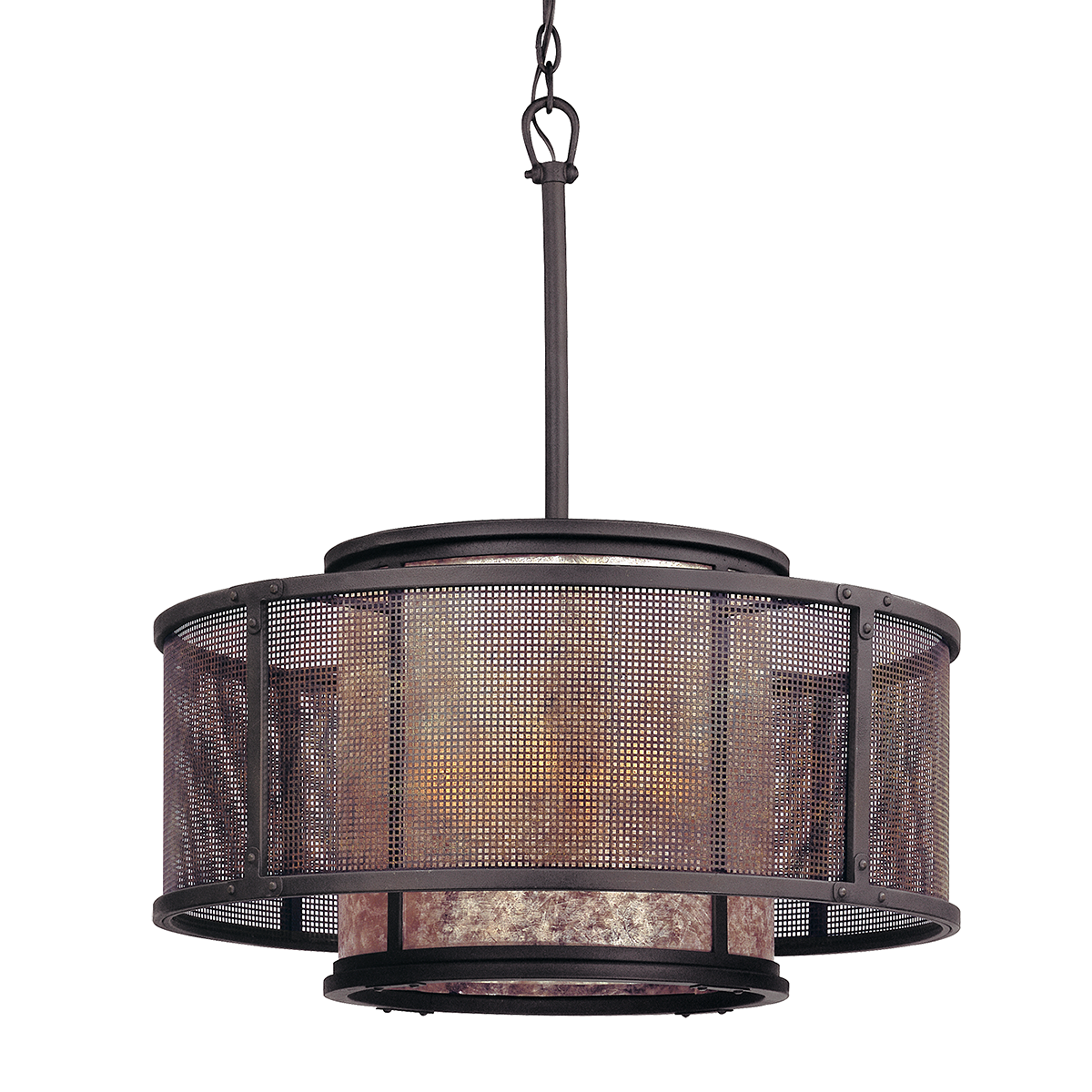 Copper Mountain Chandelier - 6-Light - Bronze - Troy Lighting F3105-BRZ/SFB