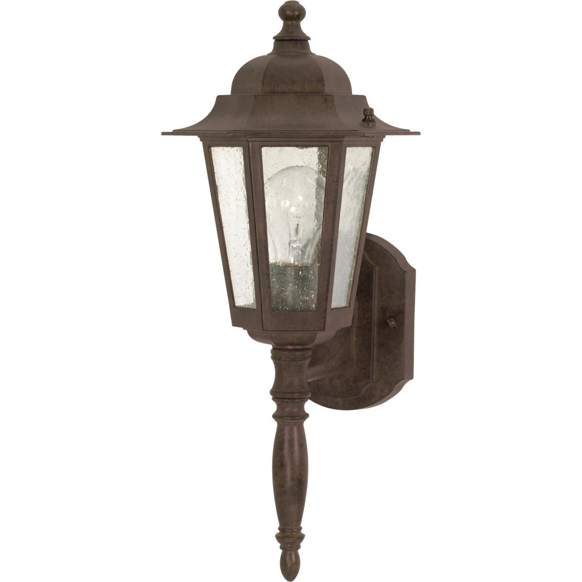 Cornerstone - 1 Light 18" Wall Lantern with Clear Seeded Glass - Old Bronze Finish - Satco 60-986