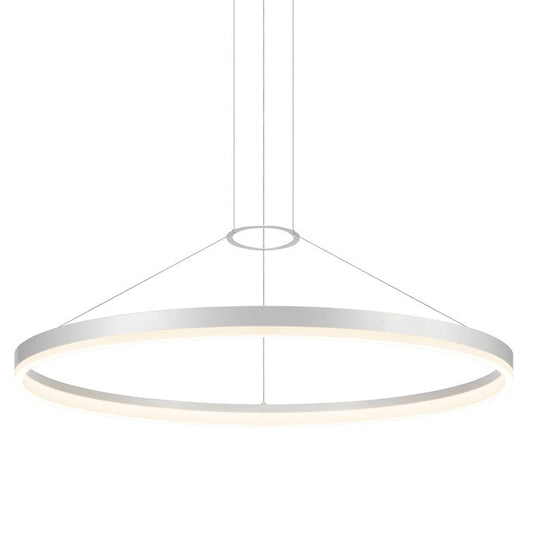 Corona 48" Ring LED Pendant - Bright Satin Aluminum by SONNEMAN