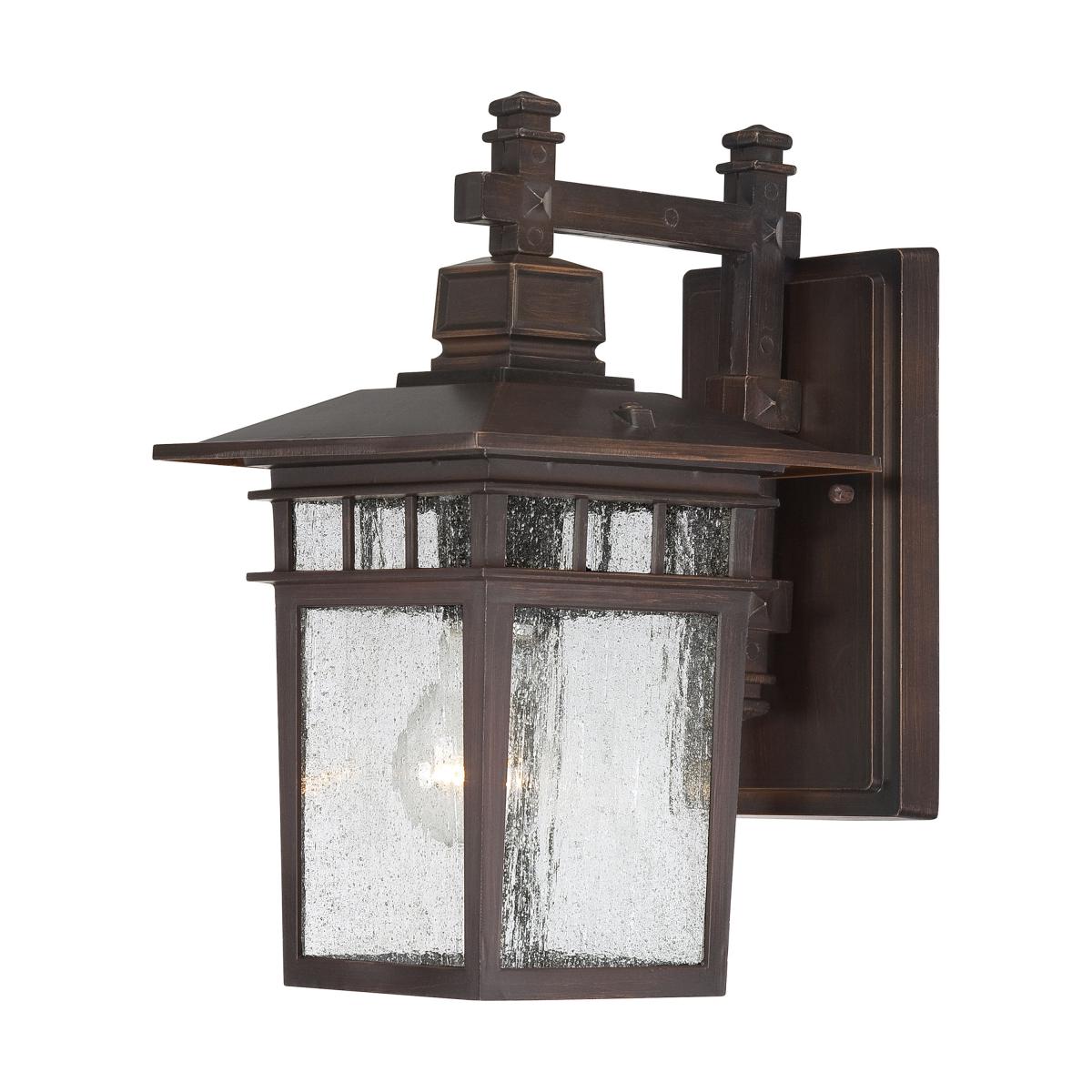 Cove Neck - 1 Light - 12" Outdoor Lantern with Clear Seed Glass - Color retail packaging - Satco 60-3492