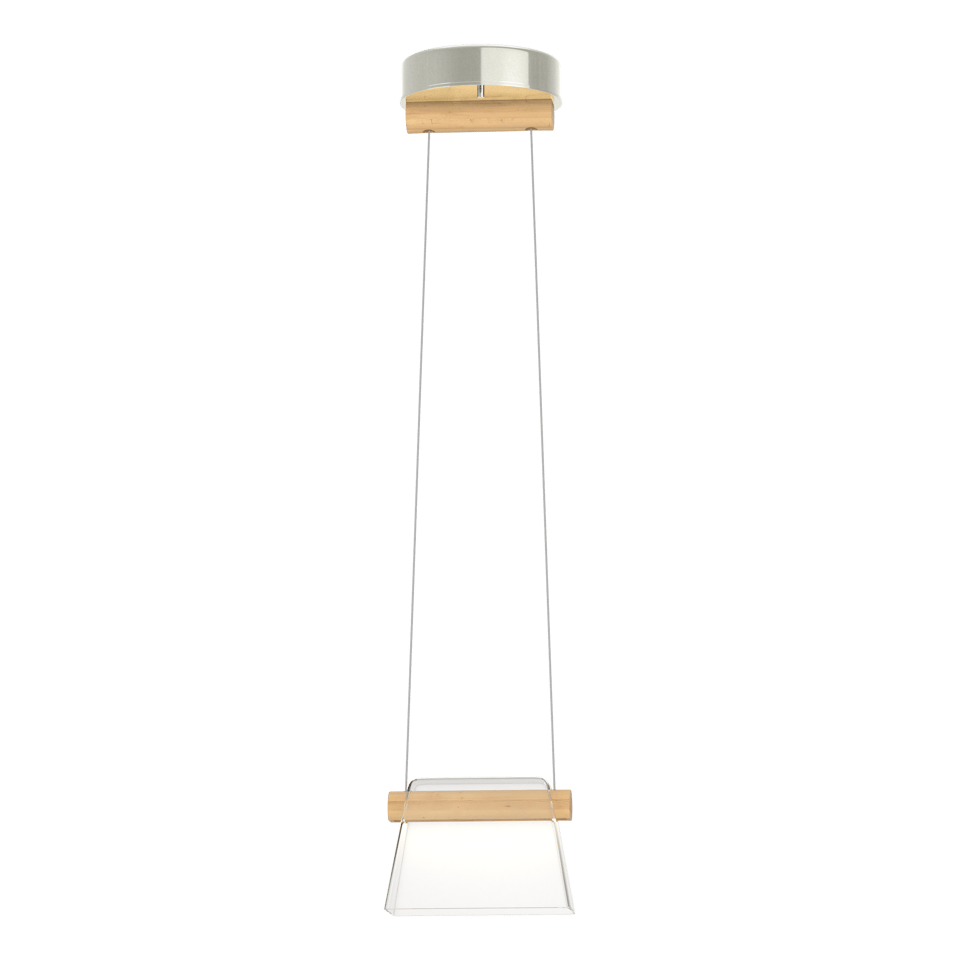 Cowbell LED Mini Pendant - Sterling - Clear Glass by Hubbardton Forge