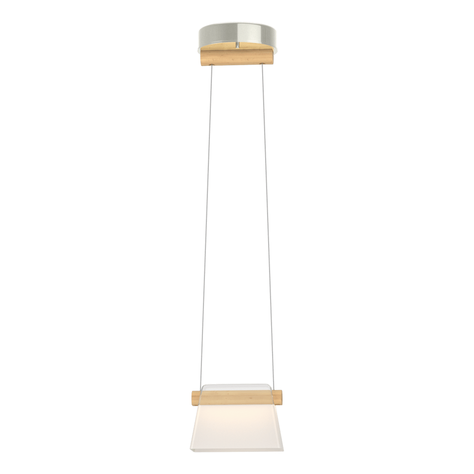 Cowbell LED Mini Pendant - Sterling - Clear with Frost Glass by Hubbardton Forge