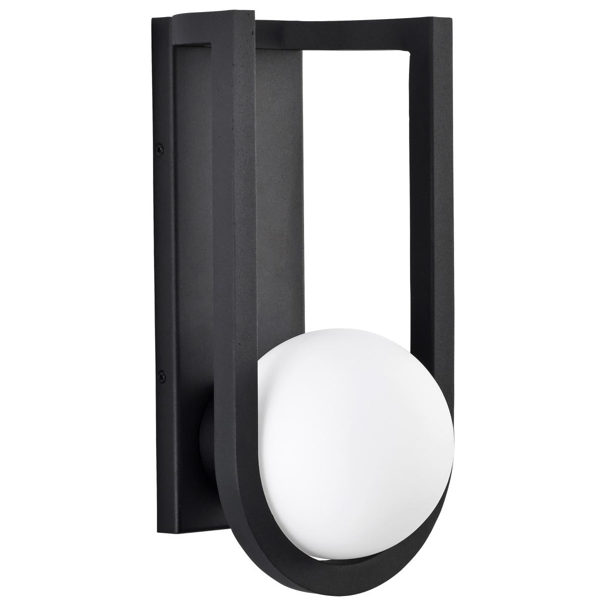 Cradle - 6W LED - Large Wall Lantern - Matte Black with White Opal Glass - Satco 62-1620