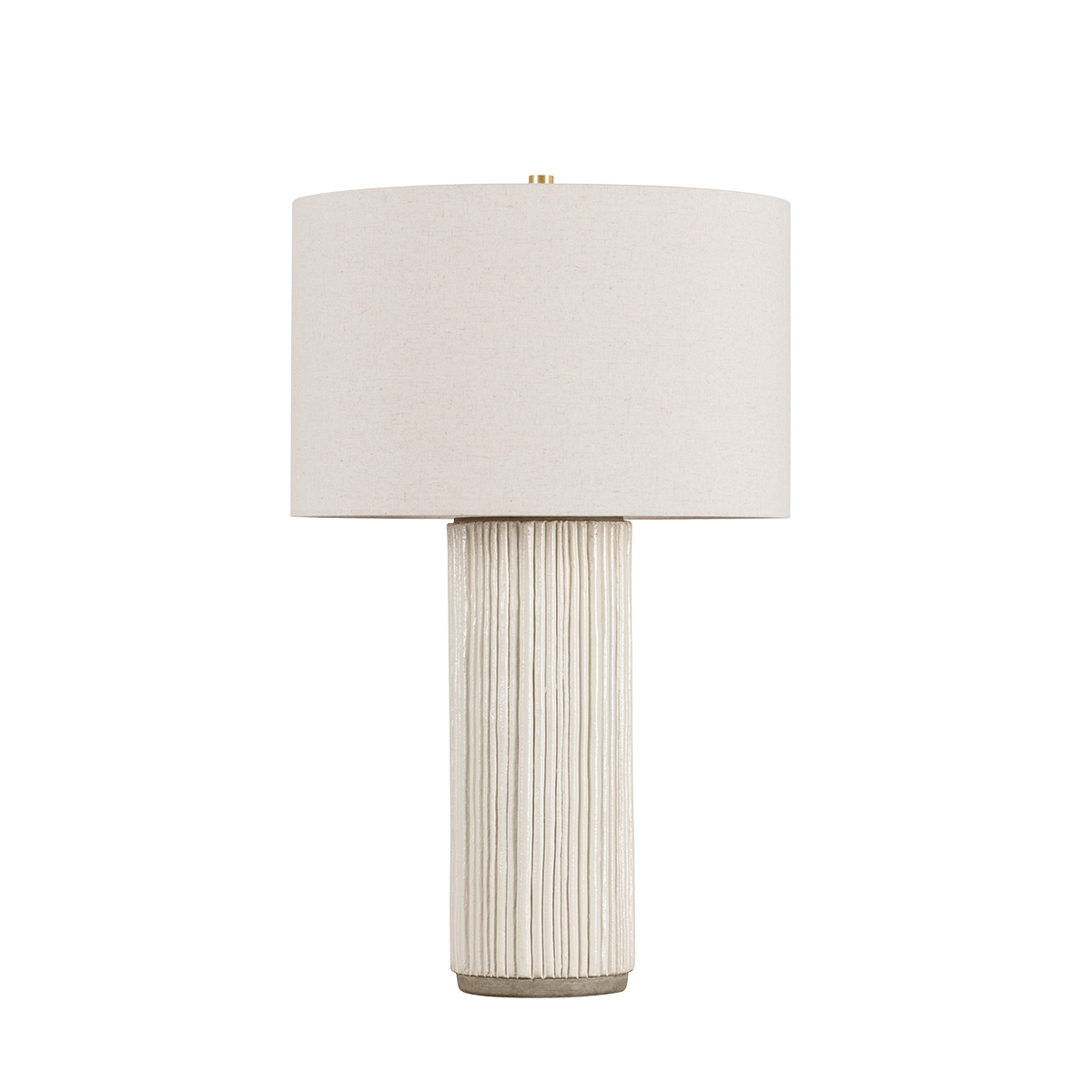 Crestwood Table Lamp - Aged Brass/Ceramic Fluted Ivory by Hudson Valley Lighting