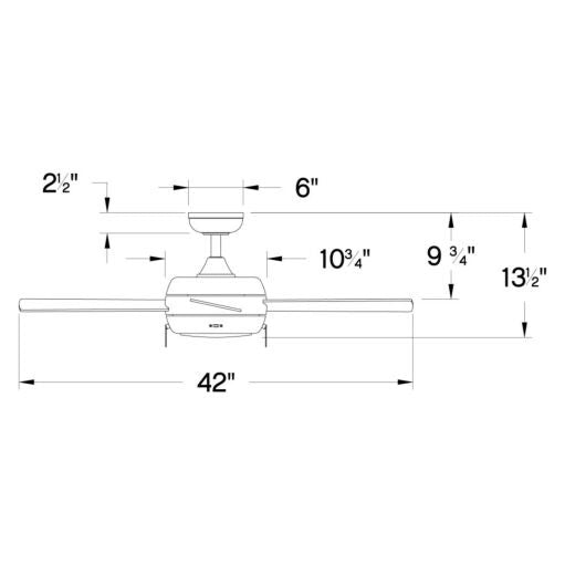 Croft 42" LED Fan - Chalk White - Hinkley Lighting 904042FCW-LIA