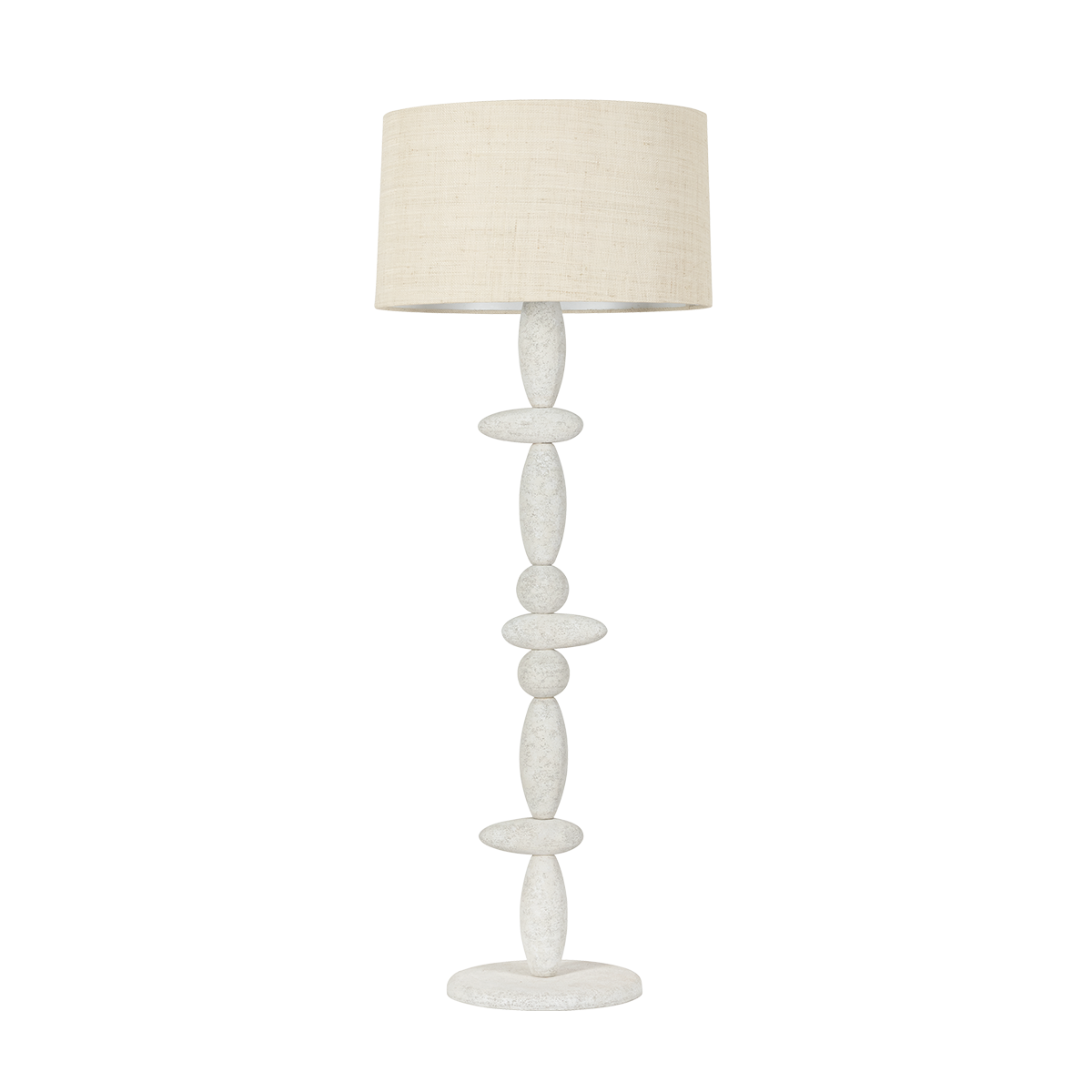 Cullen Floor Lamp - 1-Light - Vintage Gold Leaf/Ceramic Gypsum Clay - Troy Lighting PFL5564-VGL/CGL
