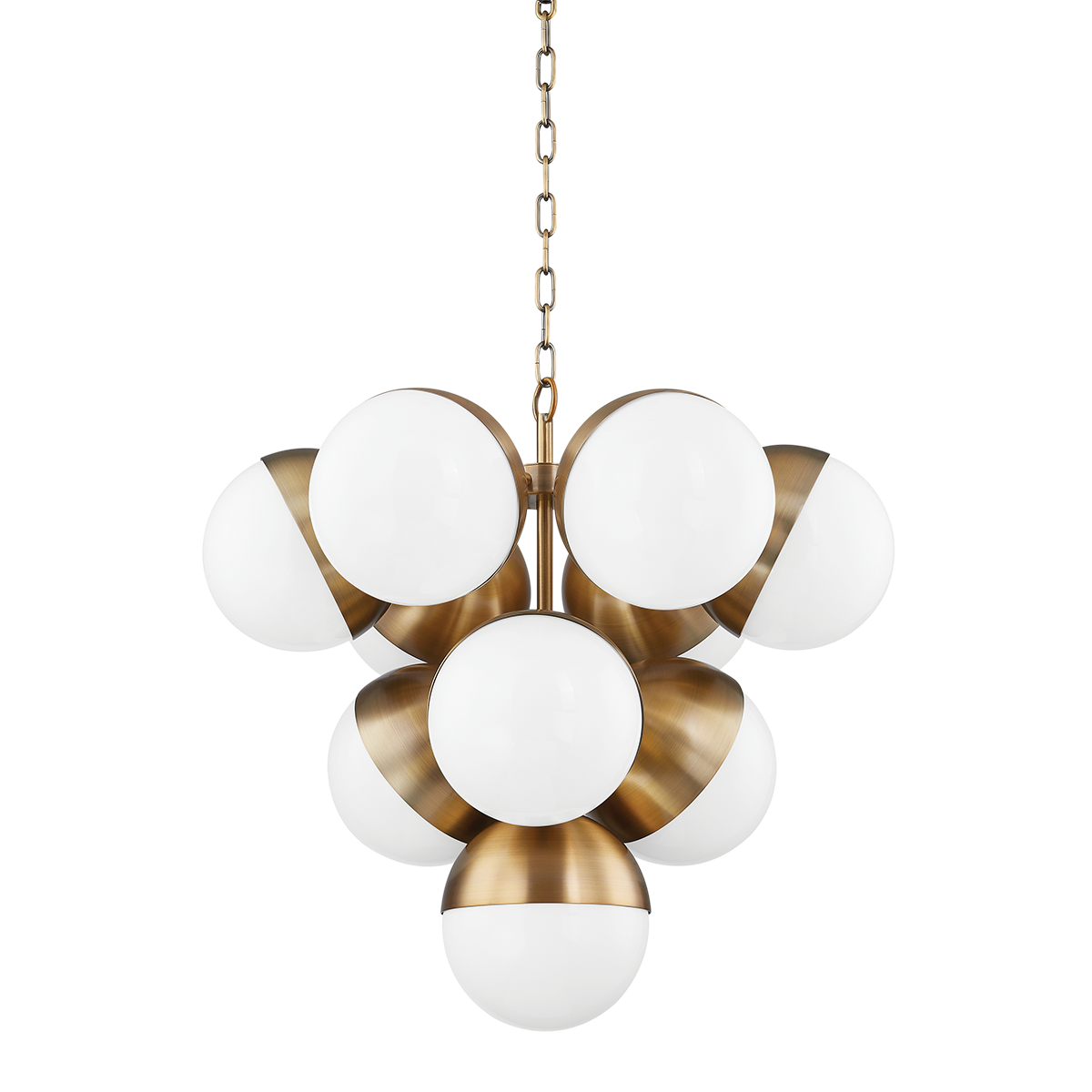 Cupertino Chandelier - 10-Light - Patina Brass - Troy Lighting F1526-PBR