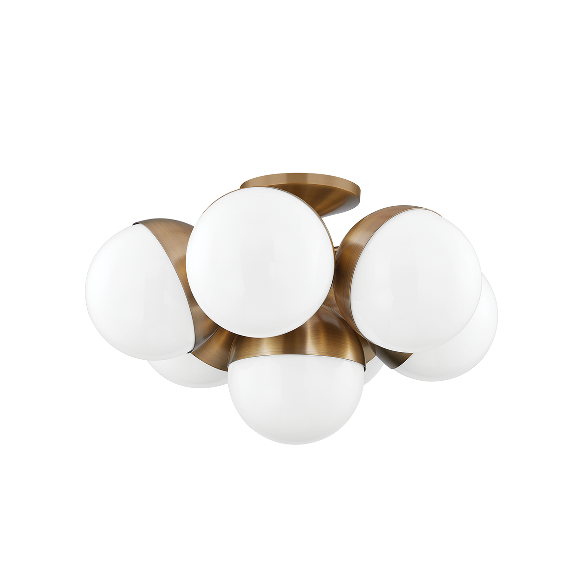 Cupertino Semi Flush - 7-Light - Patina Brass - Troy Lighting C1524-PBR