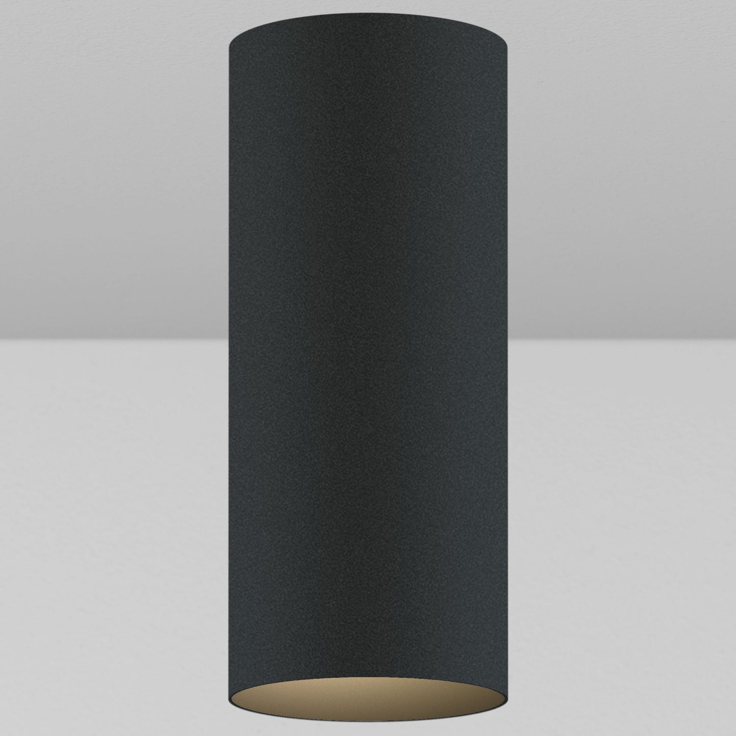 CY1 Cylinder Wall Wash Ceiling Light - Black Powder Coat/Black Baffle - Warm Dim (2900K-1800K) by Lucifer Lighting