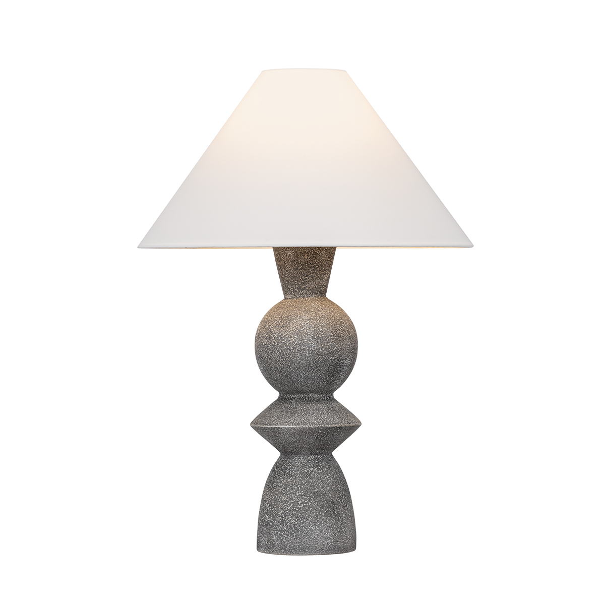 Cyrah Table Lamp - 1-Light - Patina Brass/Ceramic Lunar Grey - Troy Lighting PTL2529-PBR/CLG