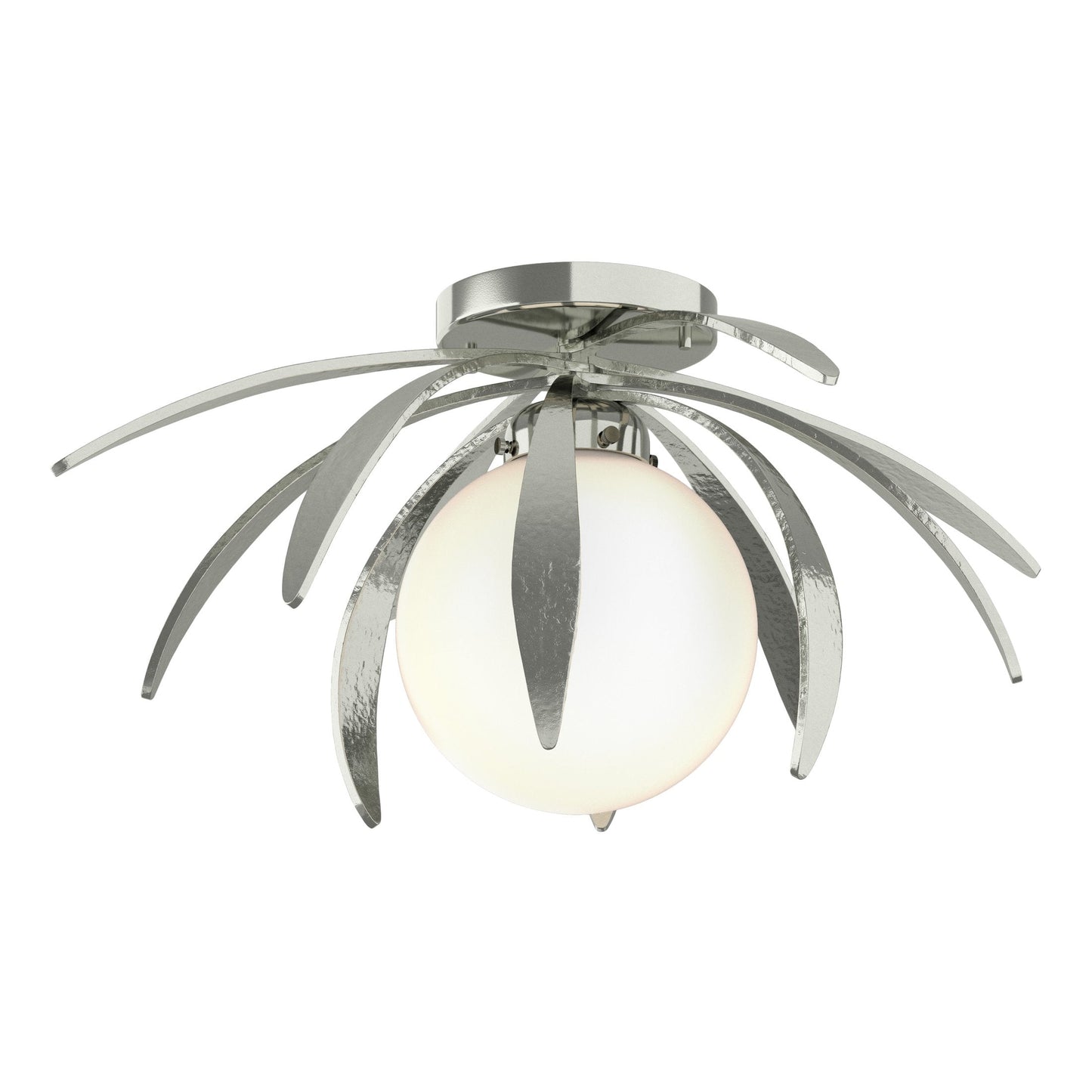 Dahlia Semi-Flush - Sterling - Opal Glass by Hubbardton Forge