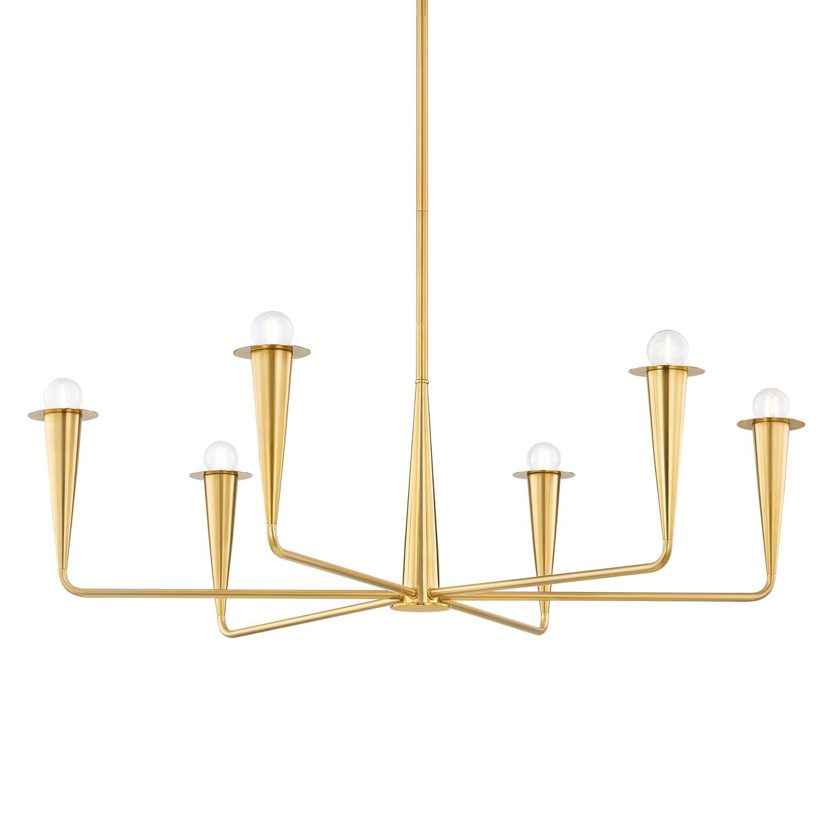 Danna Chandelier - 6-Light - Aged Brass - Mitzi H791806-AGB
