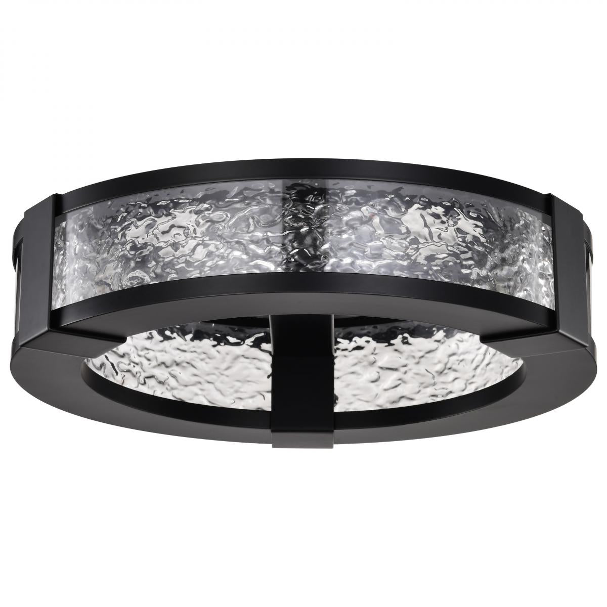 Darrow - 13 Inch LED Flush Mount - Matte Black - Acrylic Panels - Satco 62-2002